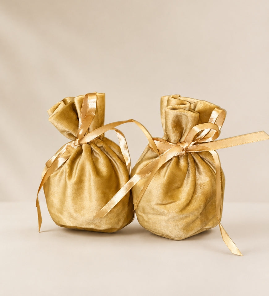 Small Suede Potli Bag