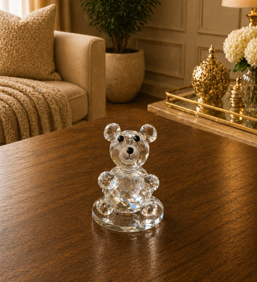 Crystal Teddy Showpiece