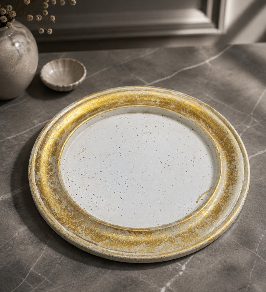 Rustic Round Wooden Tray