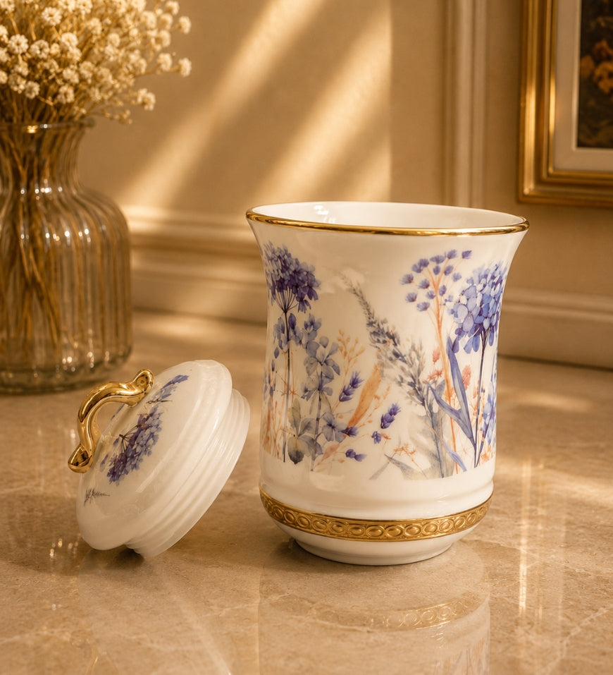 Bloom Elegance Ceramic Jar