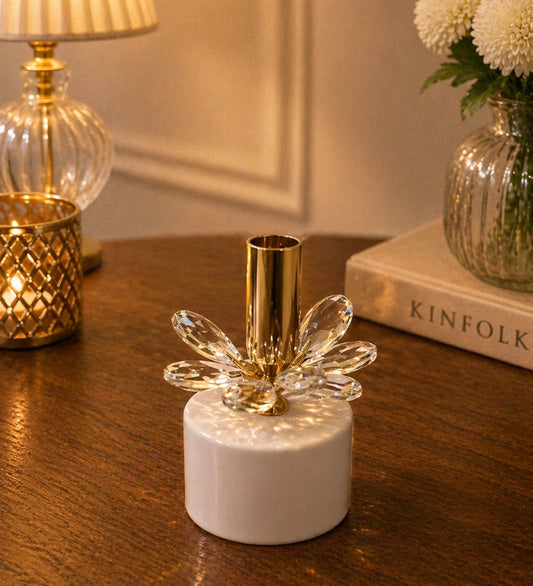 Crystal Petal Candle Stand