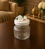 Floral Decorative Glass Bottle Jar
