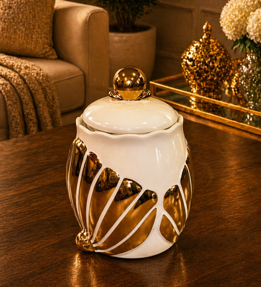 Luxury Ceramic Storage Jar with Lid