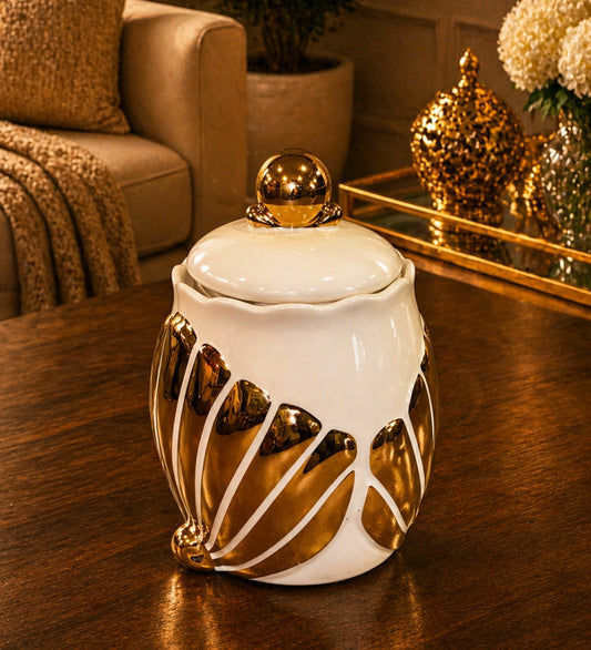 Luxury Ceramic Storage Jar with Lid