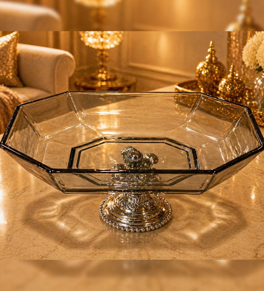 Luxury Glass Oval Bowl