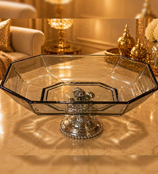 Luxury Glass Oval Bowl