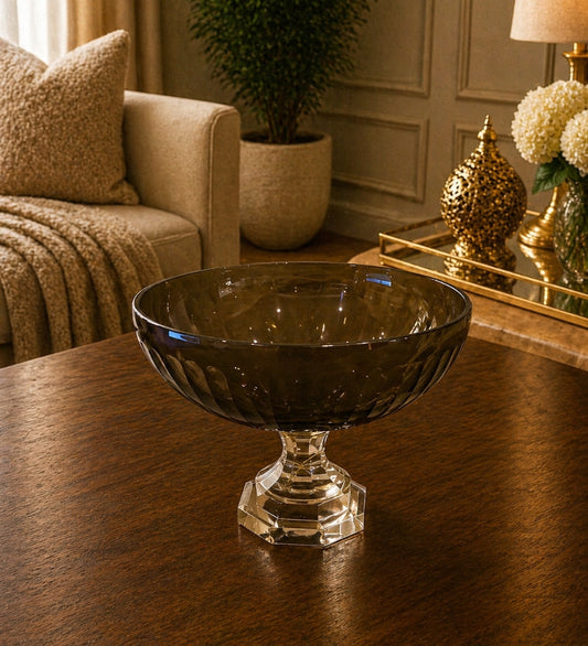 Luxury Glass Pedestal Bowl