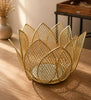Mesh Gold Lotus Candle Holder