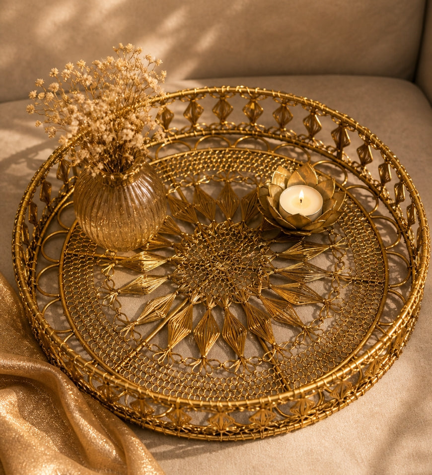 Regal Gold Round Tray