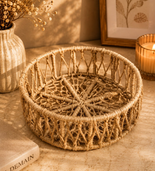 Round Macramé Basket