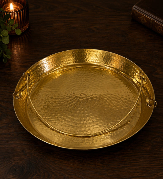 Royal Golden Handled Thaal Platter