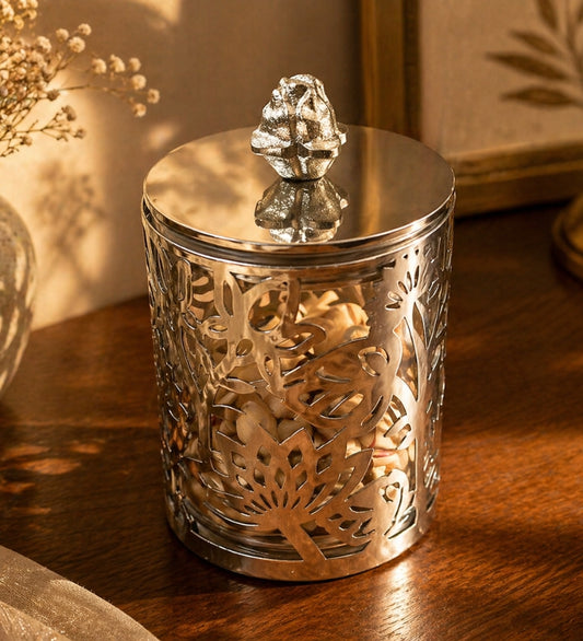 Silver Decorative Jar