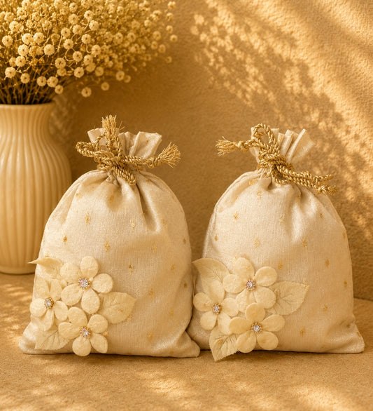 Floral Design Potli Bag