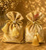 Beige Suede Potli Bag