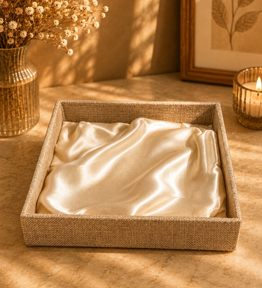 Natural Square Jute Tray