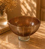 Amber Brown Glass Bowl