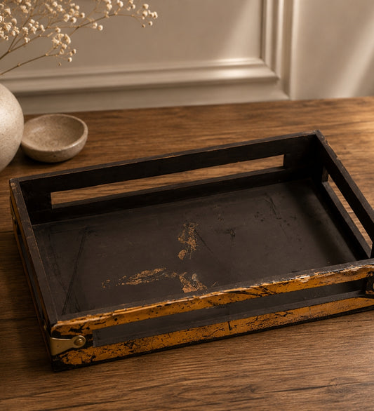 Classic Brown Wooden Serving Tray