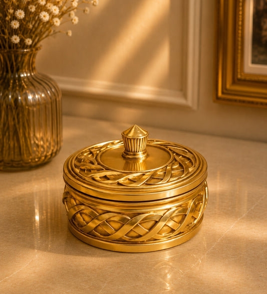Royal Gold Glass Jar