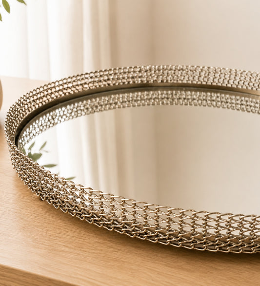 Chain Mirror Decorative Platter