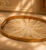 Golden Sunburst Glass Tray