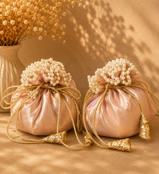 Silk Round Potli Bag