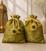 Green Brocade Potli Bag