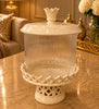 Vintage-Inspired Ribbed Glass Jar