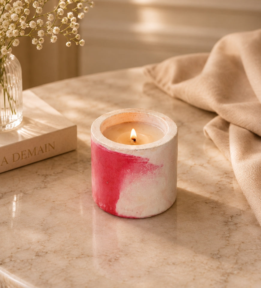 White Wooden Candle