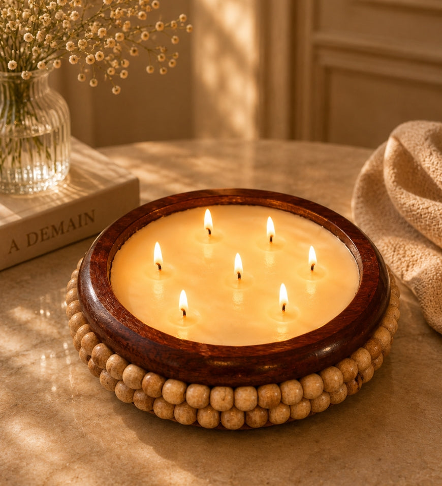 Wooden Multi-Wick Luxury Candle