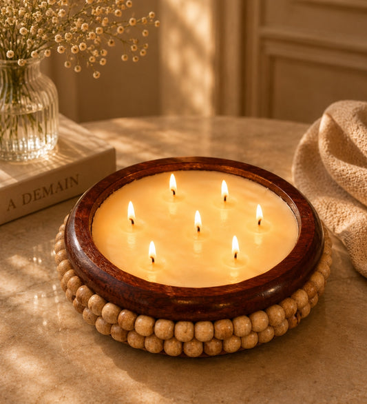 Wooden Multi-Wick Luxury Candle