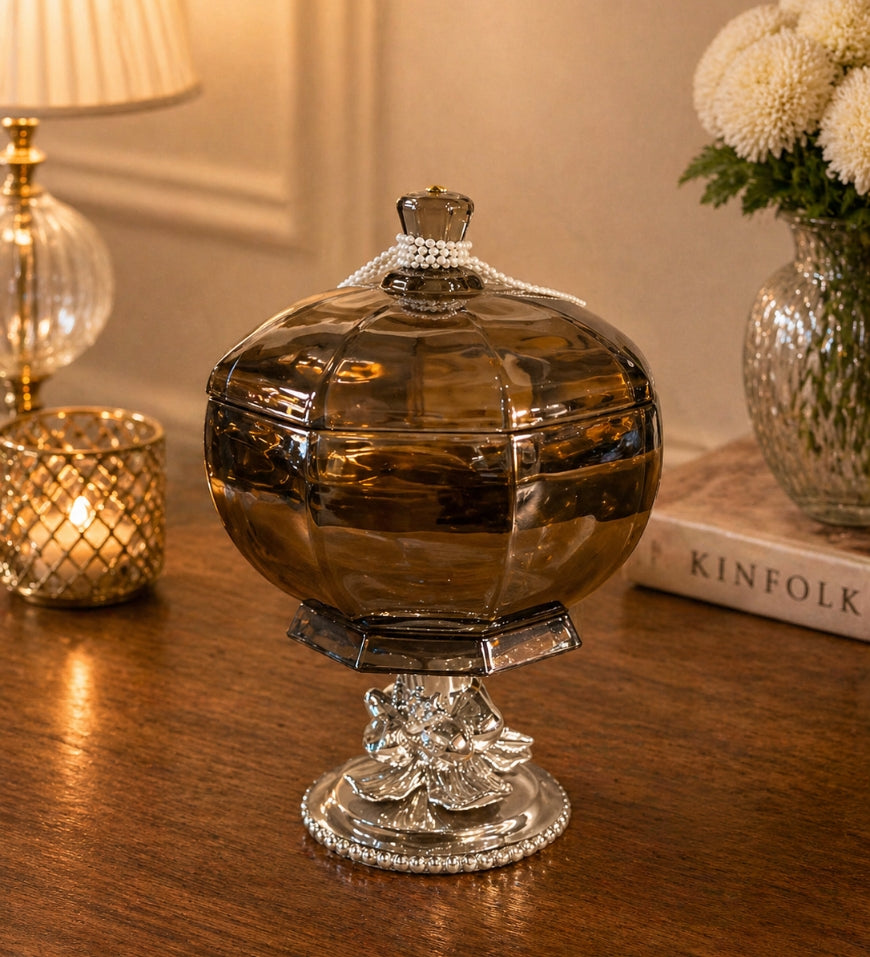 Crystal Etched Serving Bowl