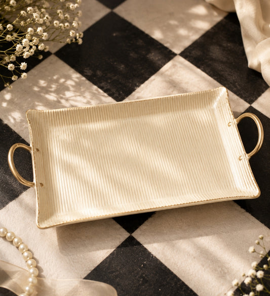 Powder Coated Serving Tray with Handles
