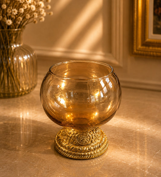Amber Royale Glass Bowl