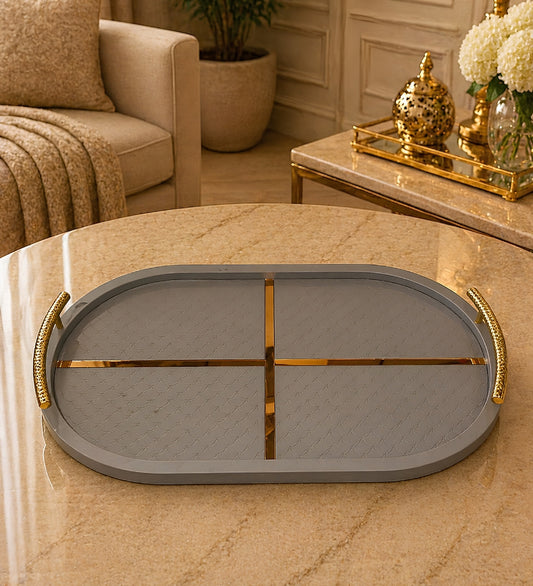 Slate Luxe Leatherette Tray