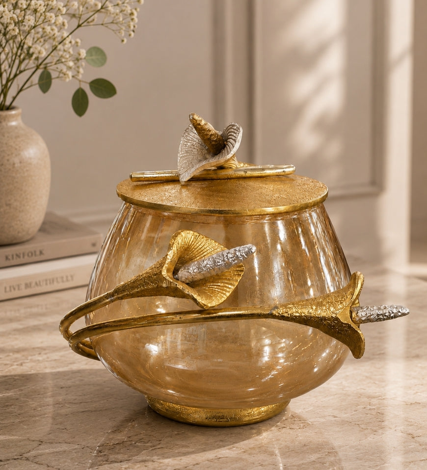 Tulip Bloom Glass Jar