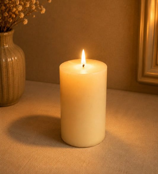 White Pillar Candle