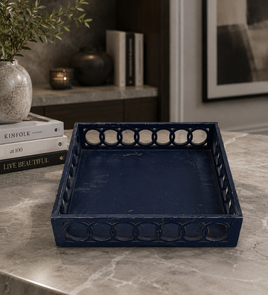 Azure Wooden Tray