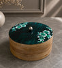 Wooden Green Round Box