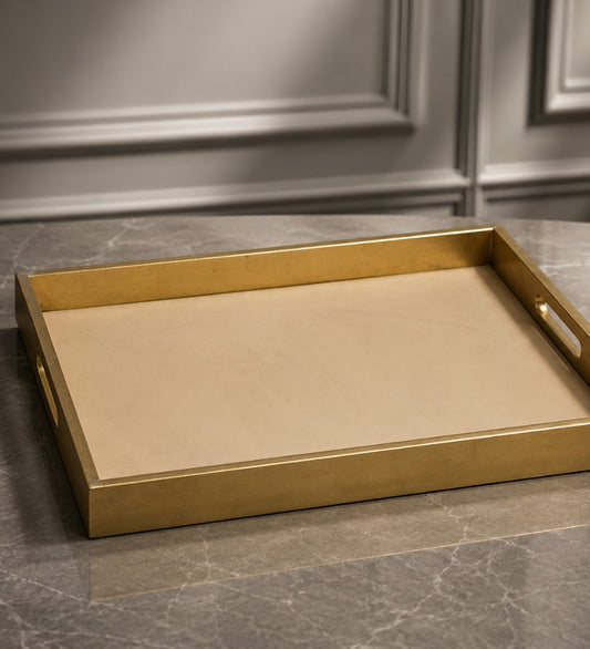 Regal Gold Wooden Tray